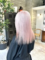 ヲタク(wotaku.)&nbsp;ホワイトピンクペールピンクハイトーンカラーブリーチ暖色カラー