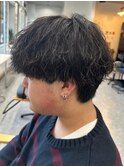 波巻きパーマツイストスパイラルパーマメンズマッシュパーマ