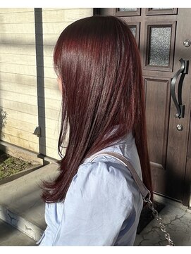 アイル(I'LL) 韓国風/レイヤー/ブリーチなしWカラー/レッド/ワイン/髪質改善