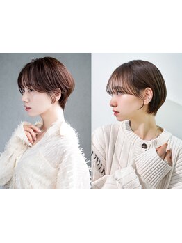 【カット\3400～】シルエットでキマる！骨格を見極めたカットであなたに似合うショートヘアを！[ブリーチ] 