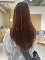 ニール シトロン 名古屋 伏見 丸の内(NEELU citron)&nbsp;【Neelu_citron_hachi】オレンジブラウン×レイヤーカット