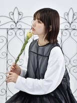 ロアー ヘアー マックイーン 流山おおたかの森店(RAWR hair McQueen) 【RAWR】ナチュラルボブ　黒髪ボブ大人可愛いイメチェン
