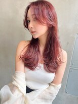 表参道 roijir × 顔周りレイヤー × ピンクカラー