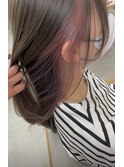 アッシュベージュ×インナーピンクベージュ