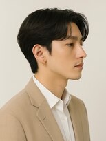 ブルーブラック 韓国マッシュ フェザーパーマ　ST52
