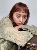 ミディアム/前髪短め/オレンジカラー/清澄白河/錦糸町/20代30代