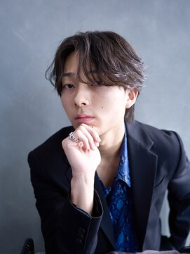 オーバルバイアピッシュ(OVARL by apish) フェザーパーマメンズパーマリバースニュアンスセンターパート