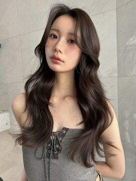 サイン 表参道(SIGN) 韓国ヘアーハッシュカットレイヤーカットグレージュブリーチ無し