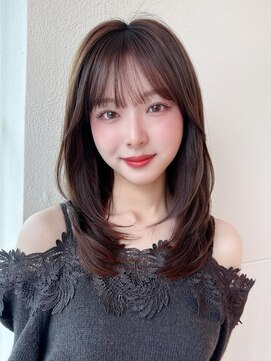 ラルユー 金山(LallYou) 暗髪で出せるこなれ感!フェイスレイヤー×ナチュラルセミロング