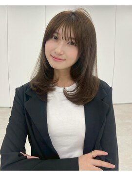 ユーフォリア 銀座本店(Euphoria) 20代30代髪質改善トリートメントモカベージュ　セミディ