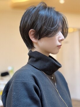 ラウンジ モリオ イケブクロ(Lounge MORIO Ikebukuro) 【morio】かっこいい黒髪スタイル前下がりショート♪