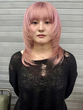 ロックス バイ マグ 松本(rocks BY MAG) 20代30代◎ハイトーンホワイトピンクレイヤーカット