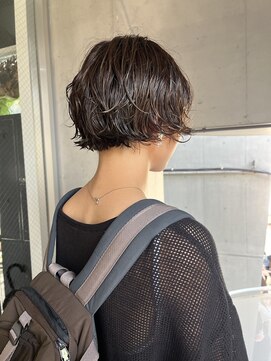 アルカナ 明治神宮前原宿(ARCANA) ボブパーマ　ミニボブ　ブリーチ無し　くるくるパーマ