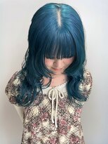 イロウ 天神大名店(IROW)&nbsp;ターコイズブルー　ケアブリーチ　ダブルカラー　レイヤーカット