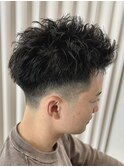 MEN’S HAIR/波巻きツイストスパイラル/リバースセンターパート