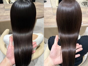 レクラ 渋谷(Leclat)の写真/柔らかく伸ばす縮毛でうねりや癖を丁寧に伸ばし、ダメージレスな縮毛矯正が叶う◎[渋谷/渋谷駅]