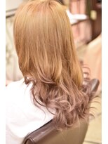 アンクルート(eNcroute) Aラインピンクラベンダーグラデーションヴェールウェーブロング