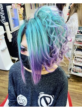 ヘアセットアップス(UP's) (^○^)♪カラフルカラーで『メンズ盛り盛りサイドちらし盛り~』