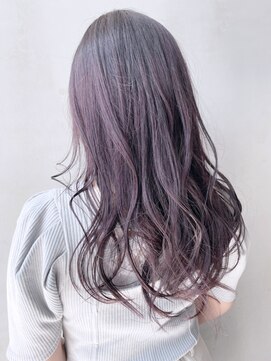 アルバム 銀座(ALBUM GINZA) パープルロング_マロンベージュかきあげロング_ba335781