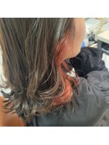 アジールヘア 池袋東口店(agir hair) イヤリングカラー オレンジカラー 韓国風 ビタミンカラー池袋