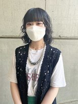 ヘアーデザイン アルエ(HAIR×design ARUE) くるくるボブパーマ/ぱっつん前髪/20代/30代/40代