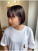 艶ボブ×艶カラー