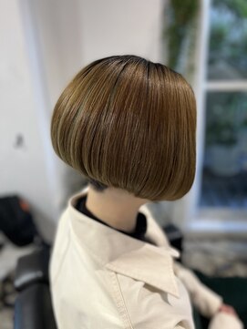 ツムグ 代官山 中目黒(TUMUGU) 30代40代50代大人可愛い脱白髪染めハイライトココアベージュ