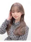 【王道モテヘア】ミルクティーベージュ＆韓国風レイヤーロング