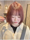 ピンクラベンダー♪ブリーチなし♪ボブレイヤー♪学割U24
