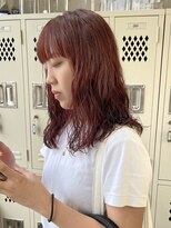 ソソ(soso)&nbsp;【soso 伊勢田】レッドブラウン×パーマ【横浜/ブリーチ】