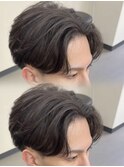 メンズセンターパート ニュアンスパーマ