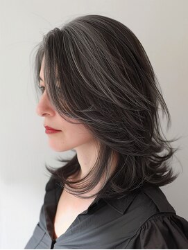 アルトリスト(Altruist Aging×HAIR&SPA) ☆ダークパープルナチュラルショートミルクブラウン髪質改善ボブ
