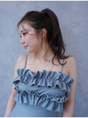 夏のヘアアレンジ!透明感カラー