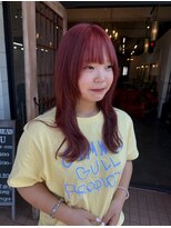 フルアヘッド(FULL A HEAD)&nbsp;ハッシュカット×レッドオレンジ