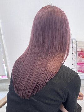 サンク 原宿 表参道(cinq) ダブルカラーハイトーンカラーピンクブラウンベージュカラー30代