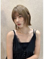 ジーニー 横浜(giinii)&nbsp;20代30代小顔/ボブ/クラゲヘアー/デザインカラー_ココアベージュ