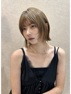 ジーニー 横浜(giinii) 20代30代小顔/ボブ/クラゲヘアー/デザインカラー_ココアベージュ