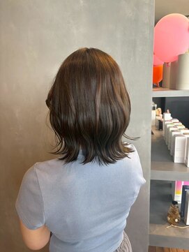 ヘアー ワークス ボナ 前橋店(HAIR WORKS bona.) 大人っぽい色気と華奢見せ◎くびれボブ×ブラウン