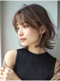 ミディアムレイヤー白髪ぼかしカラー３０代４０代５０代６０代