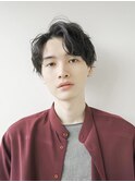 ウェーブセンター　毛流れセンターパート　ラウンドマッシュ