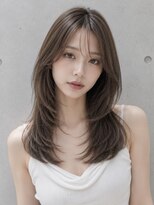 ユーフォリア 渋谷グランデ(Euphoria SHIBUYA GRANDE)&nbsp;韓国ヘア韓国レイヤー顔周りレイヤーミルクティベージュ