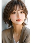 ロングヘアアレンジネオウルフカット韓国風レイヤーカット