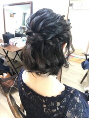 ボブアレンジハーフアップ【ヘアアレンジ　立川/立川南/立川】