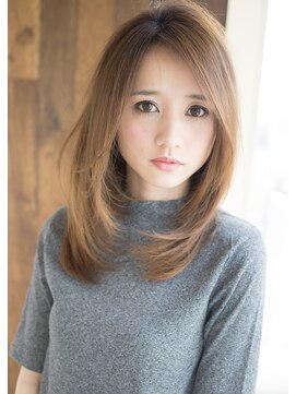 エル(LE) ６/８open！ひし形シルエットグレージュエアリーミディアム