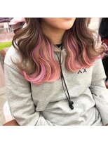 あるじゃんすー 横浜店&nbsp;ピンク×パープル#シールエクステ#セミウェットウェーブ#横浜