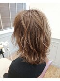 長め外はねウエーブボブ☆