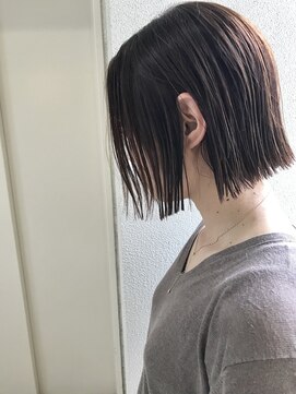 ヘアーデザイン シュシュ(hair design Chou Chou by Yone) ココアブラウン切りっぱなしボブ♪