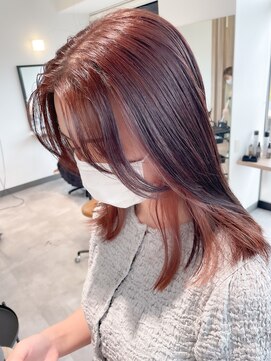 メゾン イネ(Maison INE) インナーカラー　× コーラル