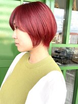 ネバーランド(NEVERLAND)&nbsp;【NEVERLAND大在】ショートボブ☆ピンク☆レッド☆秋冬☆