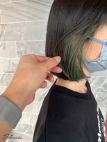 ジル アンク(Jill ankh)&nbsp;《Jill ankh 姫路駅前》ライムグリーン　インナーカラー　ボブ